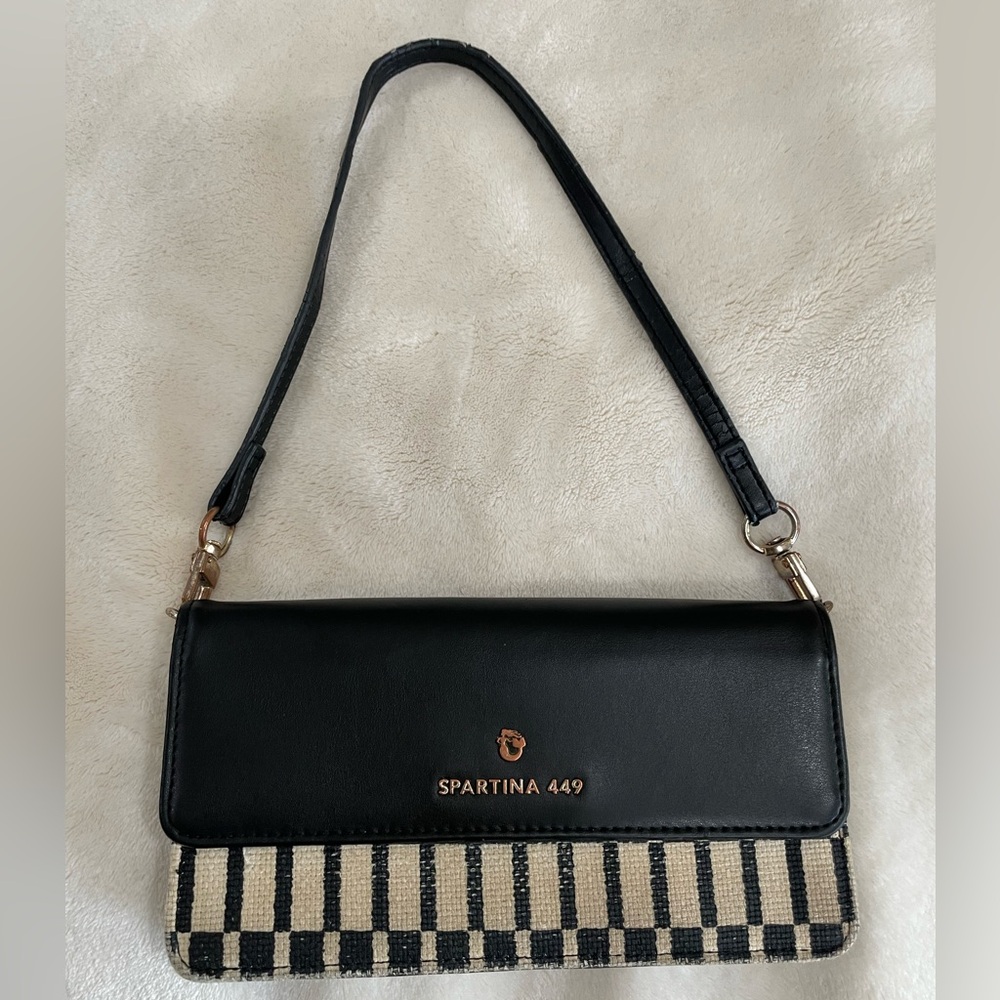 Spartina 449 Black and Cream Clutch Wristlet